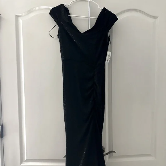 meryl formal glitter long dress Amirah Formal Glitter Cowl Neck Column Dress main image 0